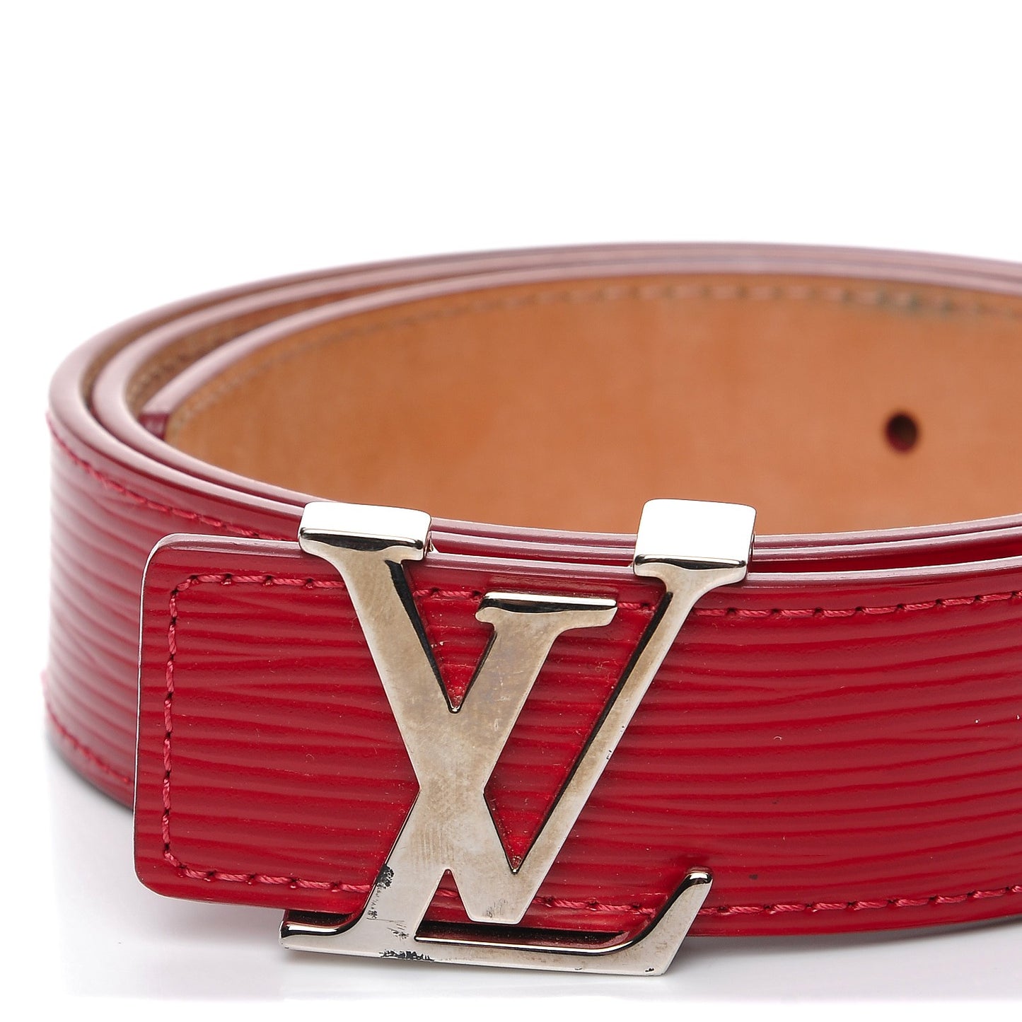 Epi 30mm LV Initiales Belt 80 32 Rubis