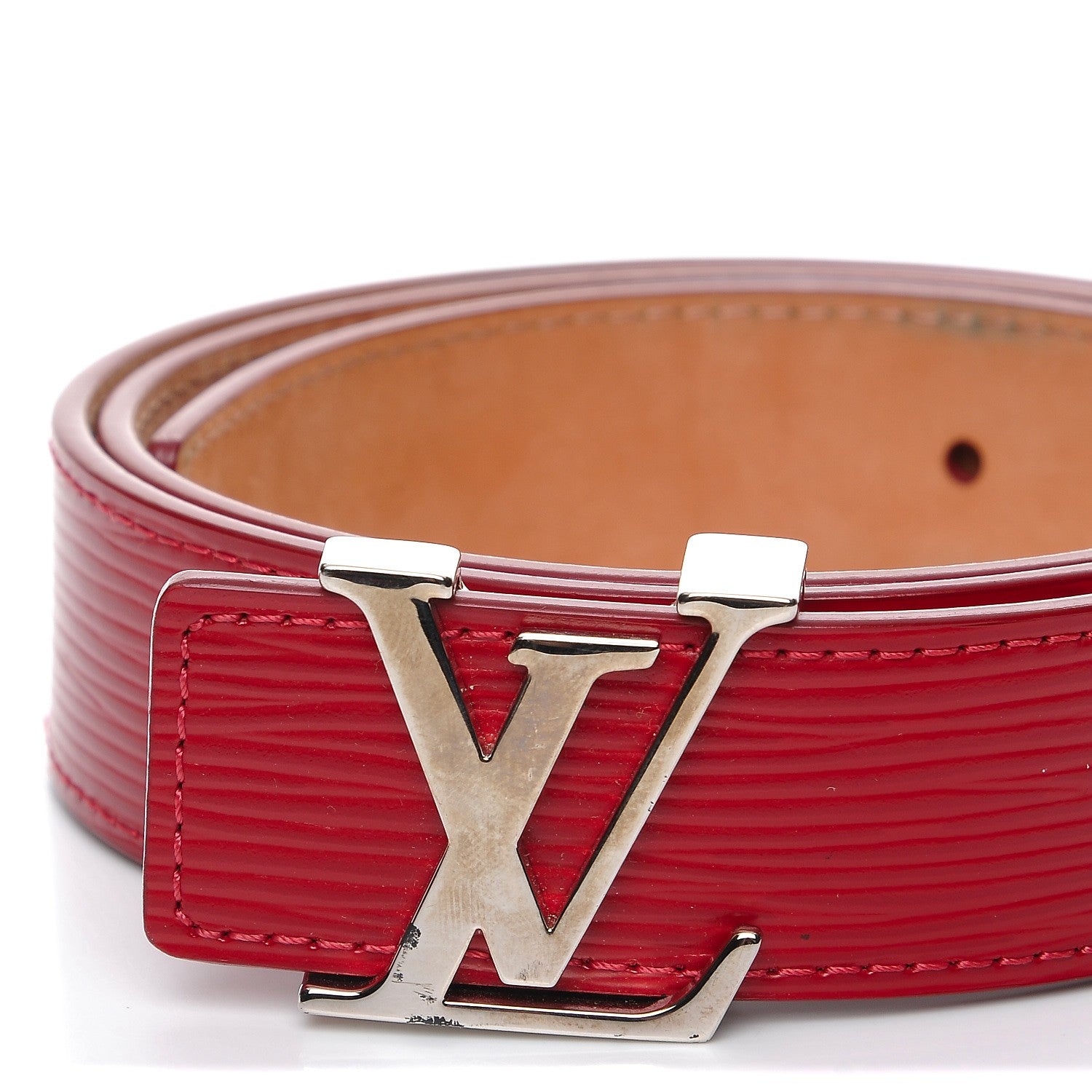 Louis Vuitton Epi 30mm LV Initiales Belt 80 32 Rubis 3 of 10
