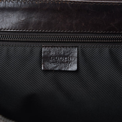 Gucci Denim Monogram Flat Messenger Bag Black 6 of 16