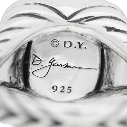 David Yurman Sterling Silver Diamond 11mm Albion Pave Ring 52 6 5 of 6