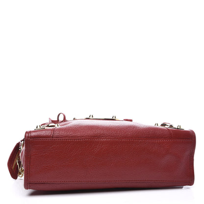 Balenciaga Chevre Gold Metallic Edge Hardware S City Rouge Groseille 4 of 12