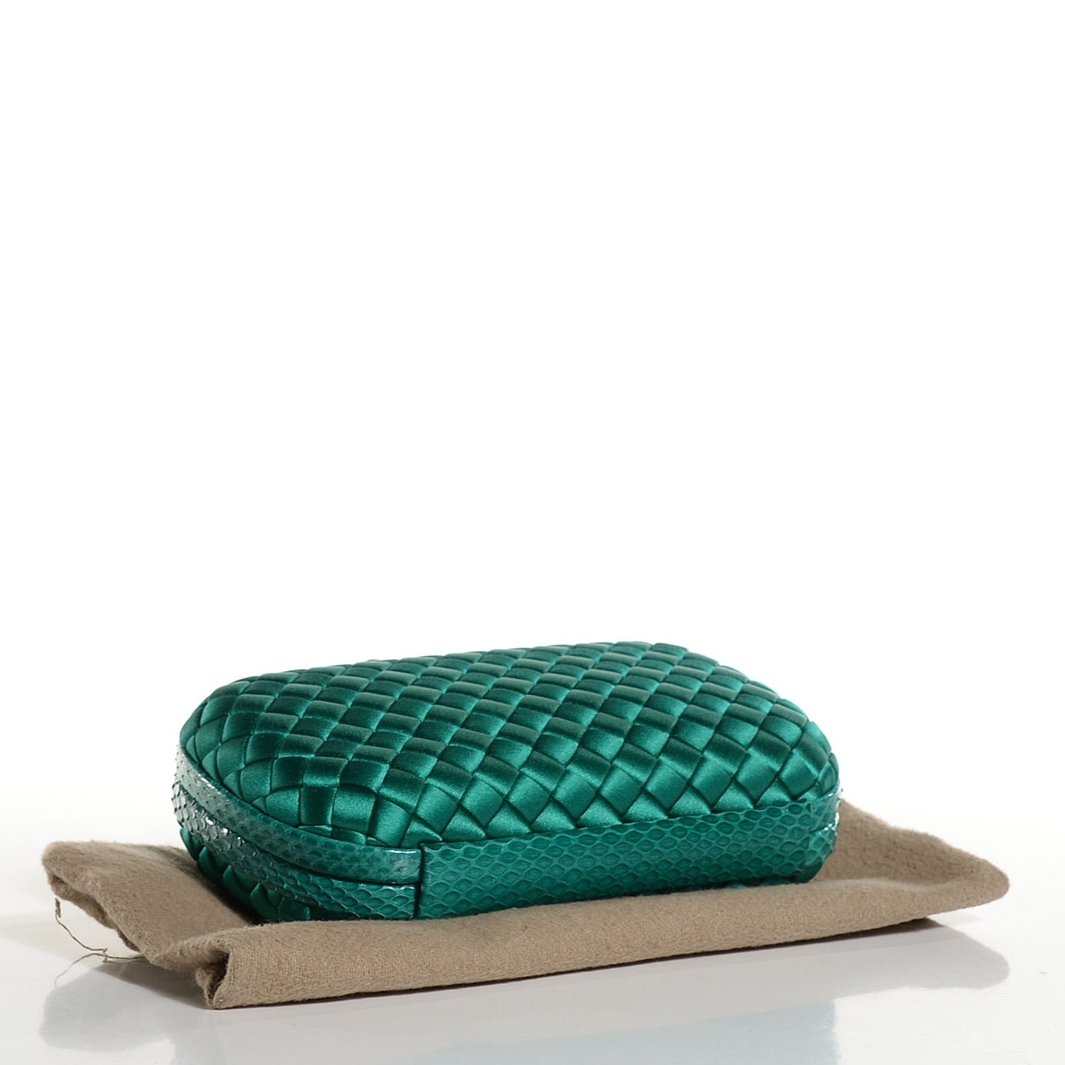 Bottega Veneta Satin Intreccio Impero Ayers Knot Clutch 4 of 7