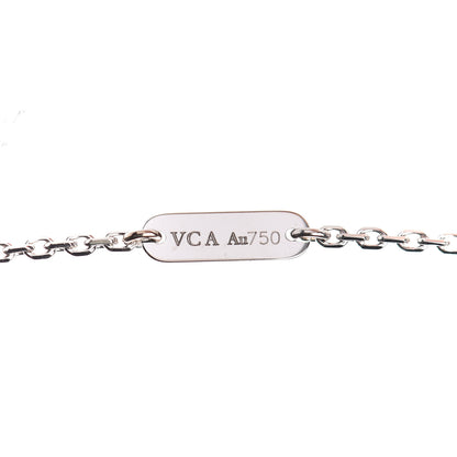 Van Cleef & Arpels 18K White Gold Chalcedony Vintage Alhambra Pendant Necklace 6 of 7