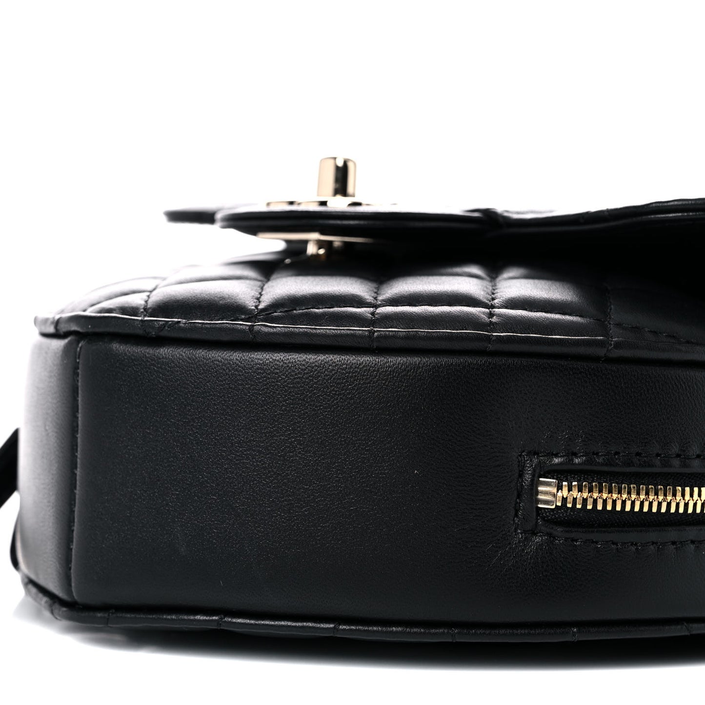 Lambskin Quilted CC In Love Heart Bag Black