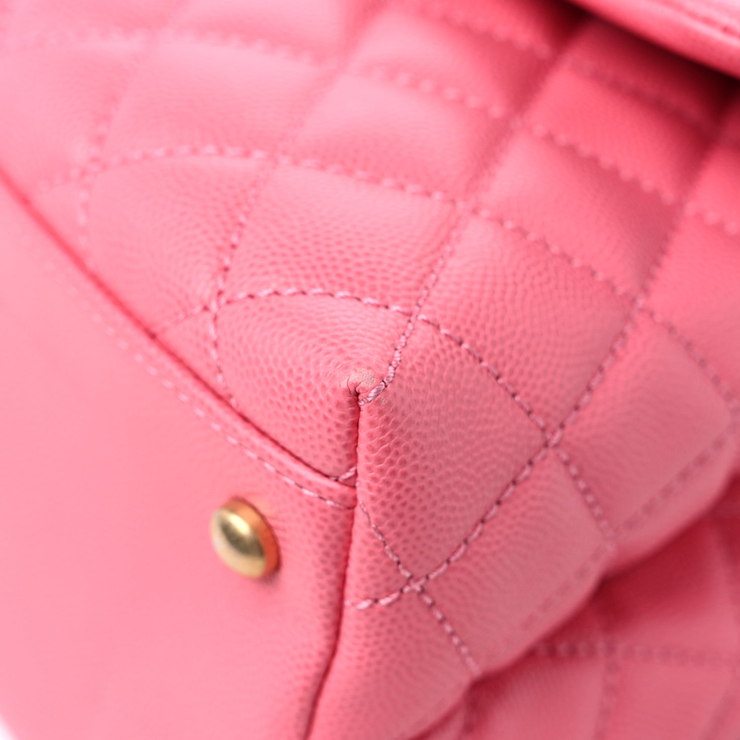 Chanel Caviar Quilted Small Coco Handle Flap Pink 11 of 11