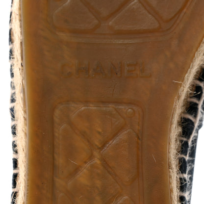 Chanel Velvet CC Espadrilles 40 Dark Navy Black 8 of 8