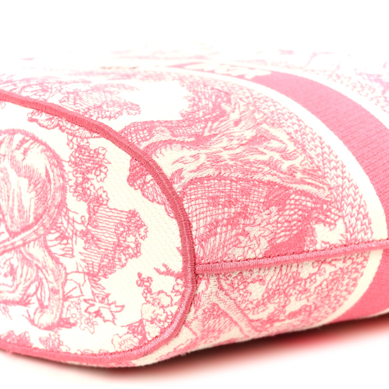 Christian Dior Canvas Embroidered Dioriviera Toile De Jouy Panier