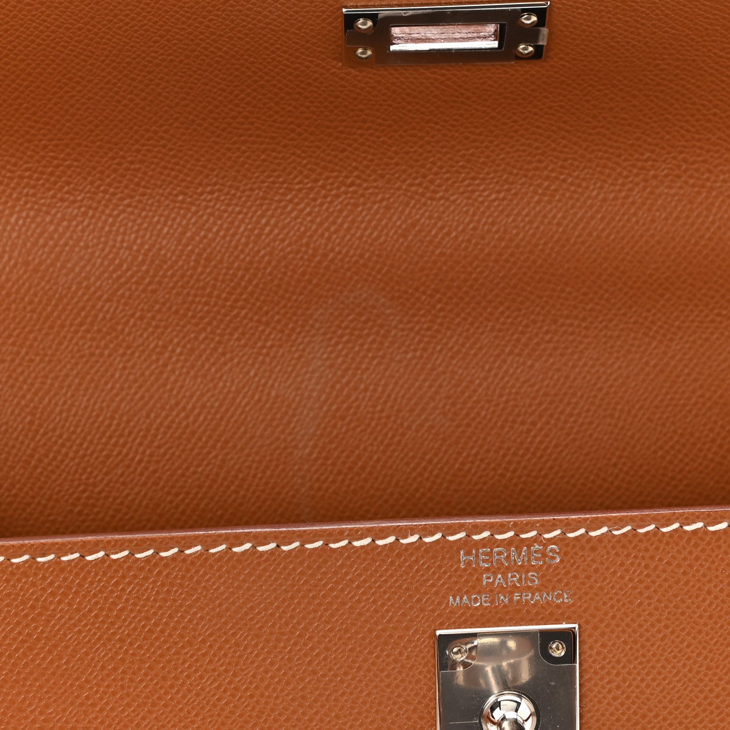 Hermes Madame Calfskin Kelly Sellier 25 Gold 8 of 12