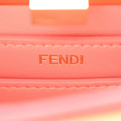 Fendi Shiny Crocodile Petite Peekaboo I SEE U Satchel Pink 6 of 9