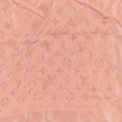 Louis Vuitton Silk Wool Monogram Shawl Rose 2 of 3