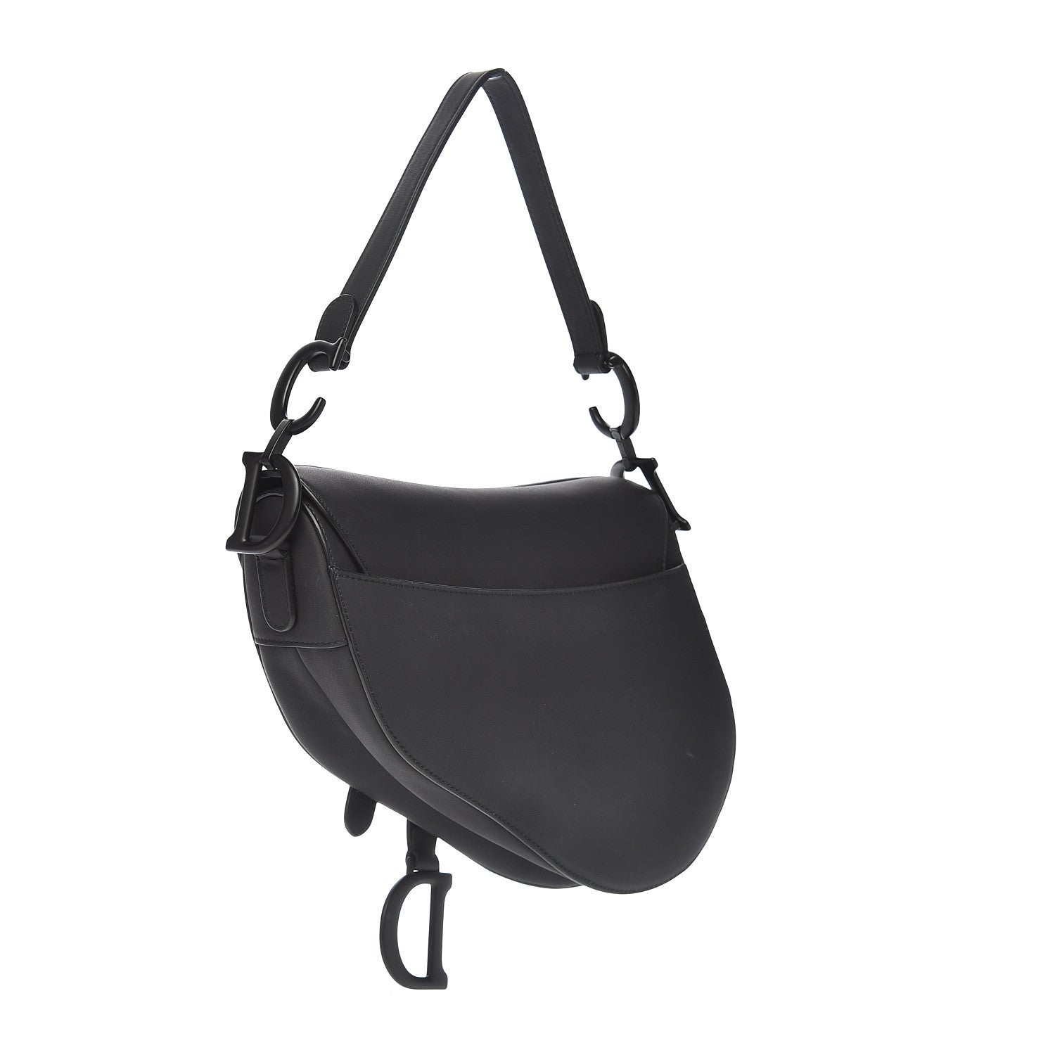 Christian Dior Ultra Matte Calfskin Saddle Bag Black 3 of 14