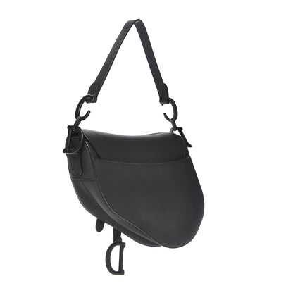 Christian Dior Ultra Matte Calfskin Saddle Bag Black 3 of 14