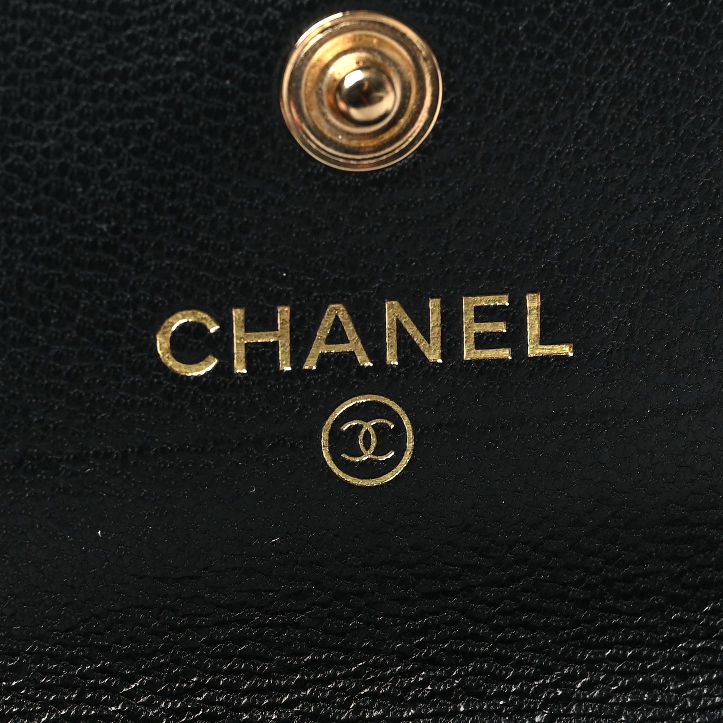 Lambskin Quilted Chanel 19 Flap Card Holder Black