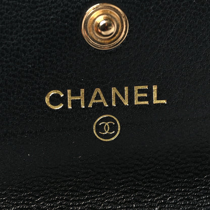 Chanel Lambskin Quilted Chanel 19 Flap Card Holder Black 6 of 9