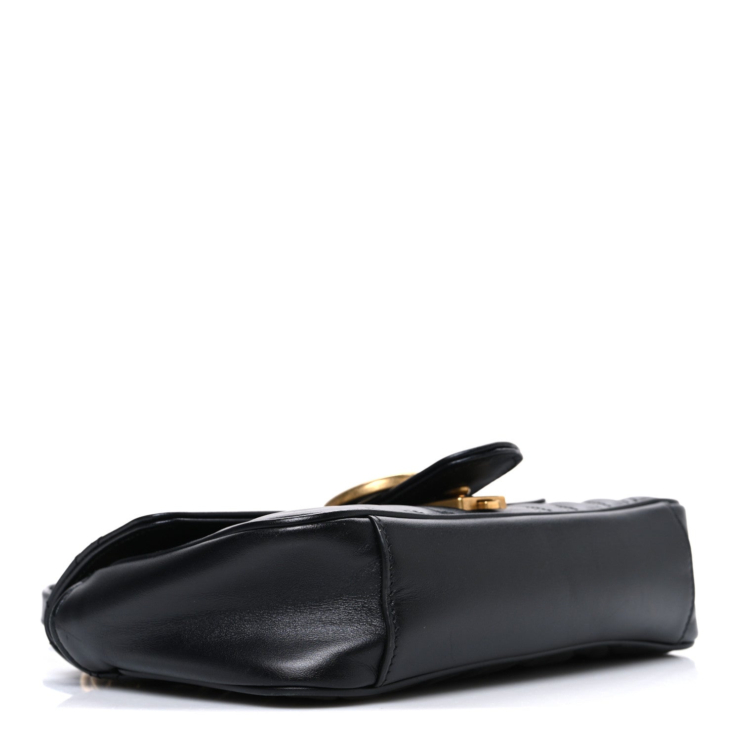 Gucci Calfskin Matelasse Mini GG Marmont Shoulder Bag Black 4 of 10