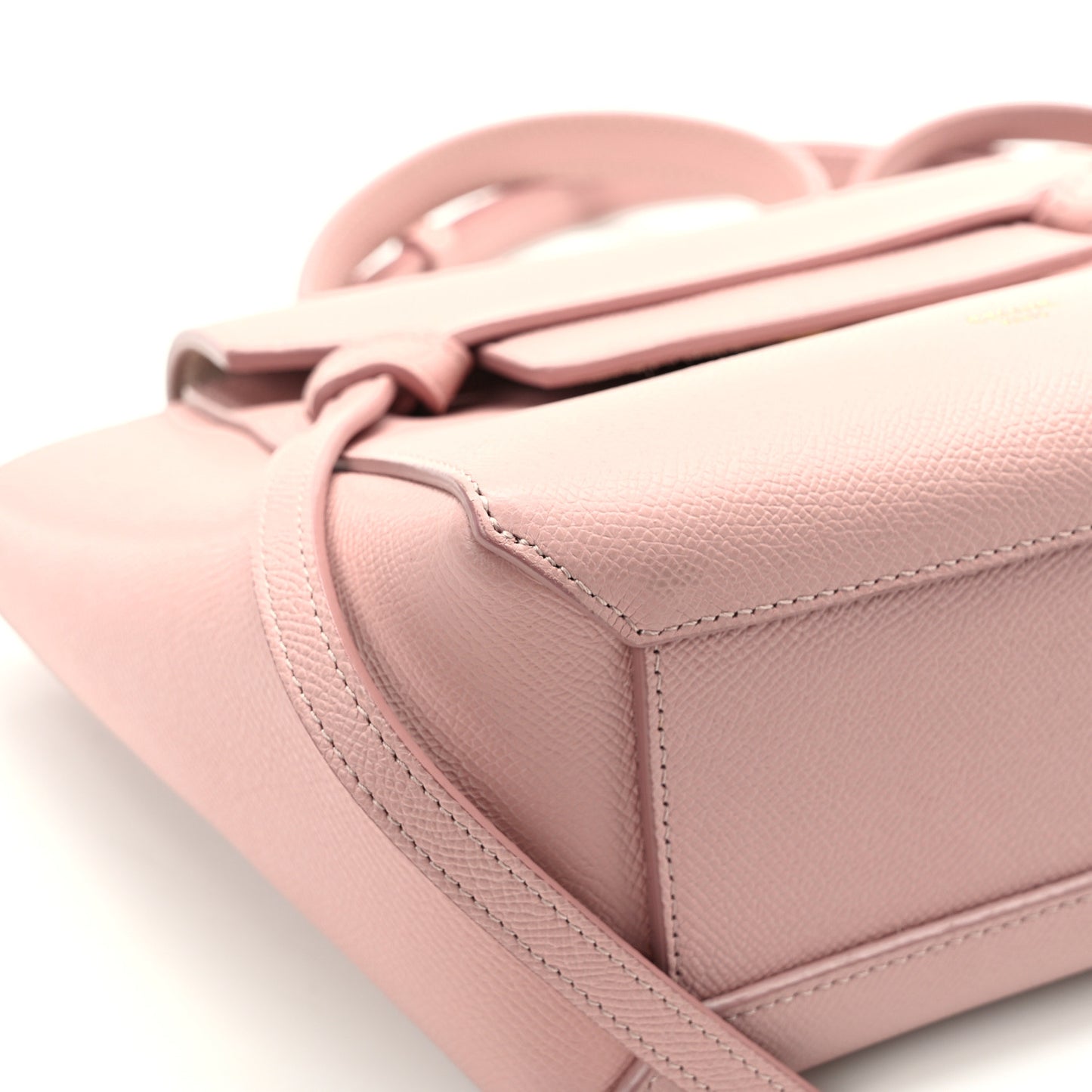 Grained Calfskin Nano Belt Bag Vintage Pink