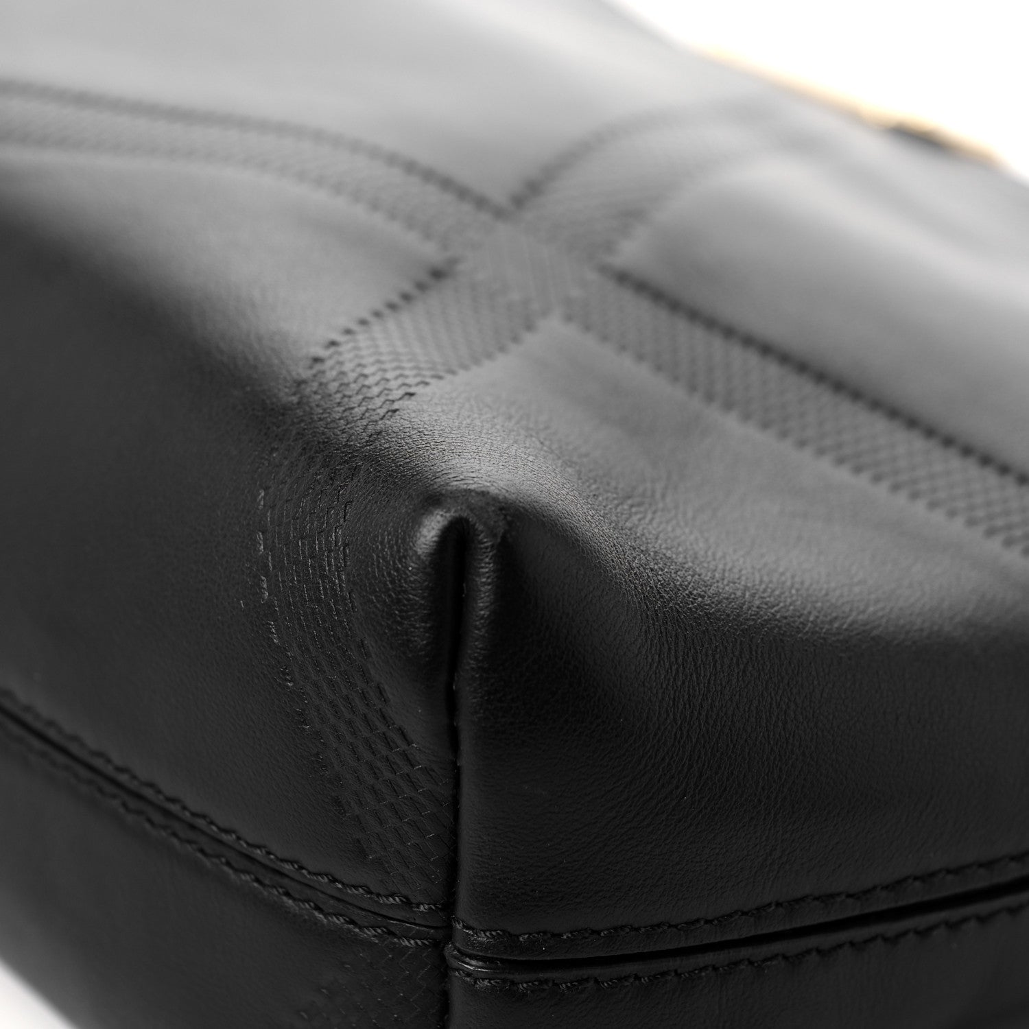 Burberry Calfskin Check Embossed Small Chichester Crossbody Clutch Bag Black 11 of 11