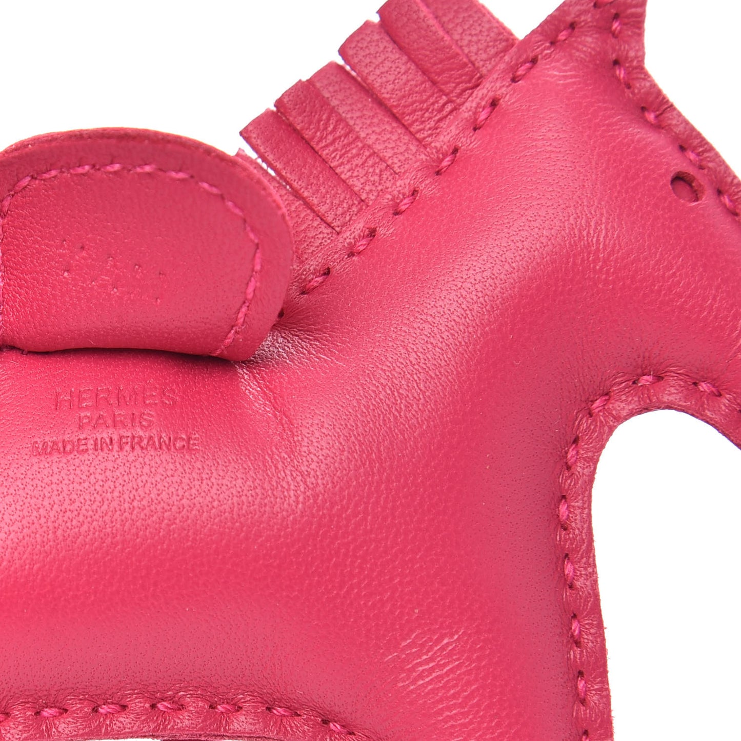 Milo Lambskin Grigri Rodeo Horse Bag Charm PM Rose Mexico