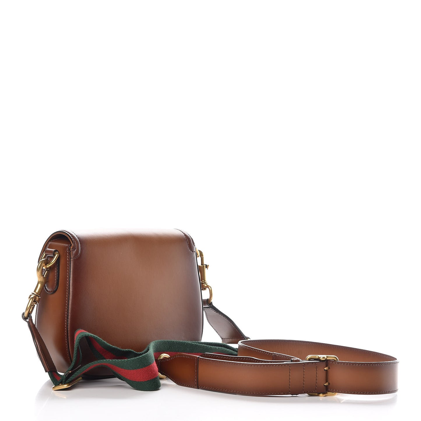 Calfskin Medium Lady Web Shoulder Bag Cuir