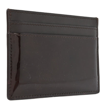 Saint Laurent Patent Calfskin Monogram Credit Card Case Spicy Chocolate 3 of 6