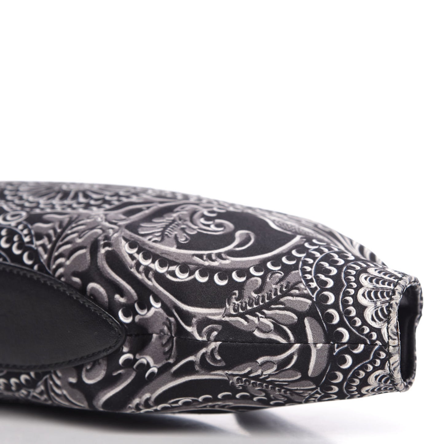 Silk Floral De Manta Clutch Black Silver