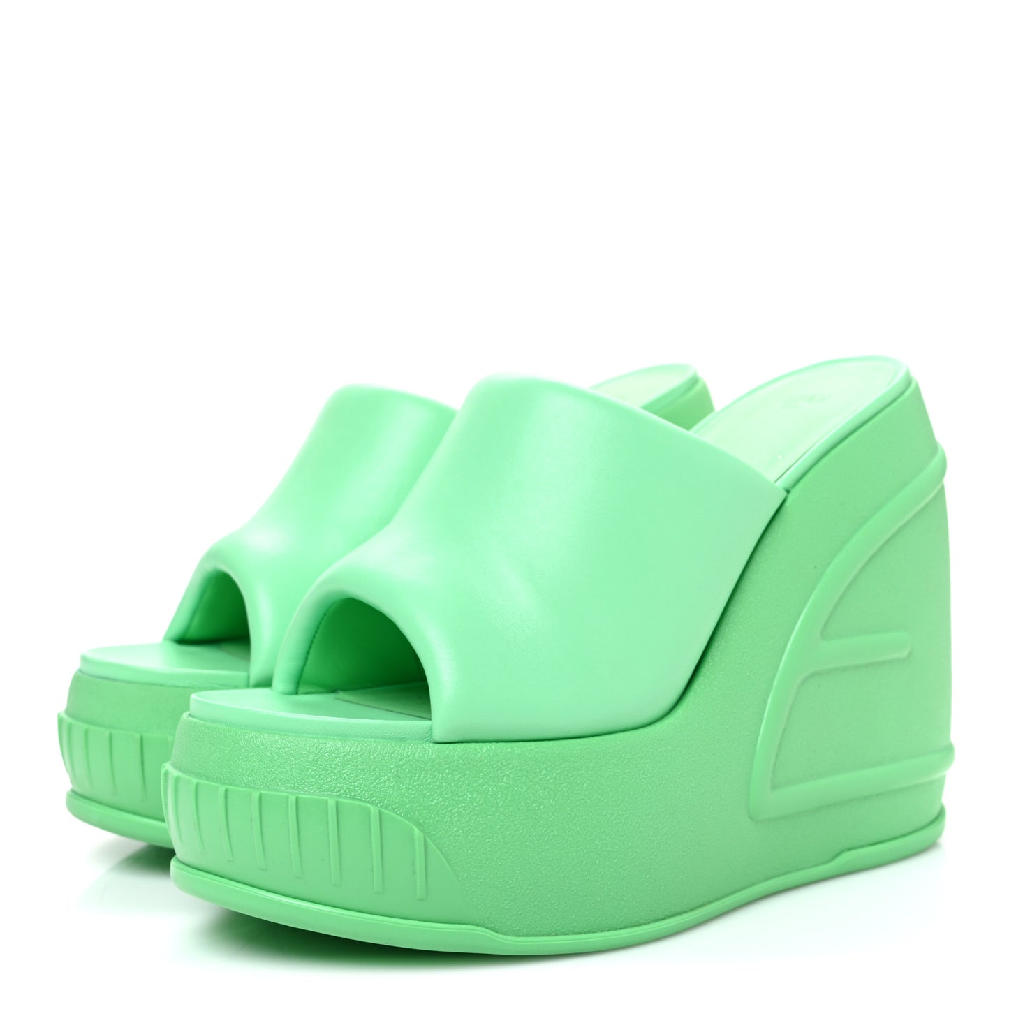 Nappa Fashion Show Platform 140mm Slide Sandals 41 Bouquet