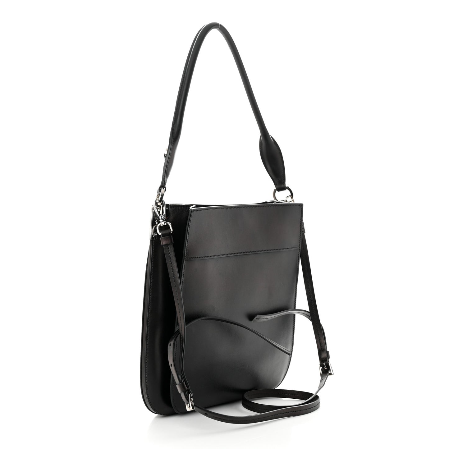 City Calfskin Large Margit Bag Black