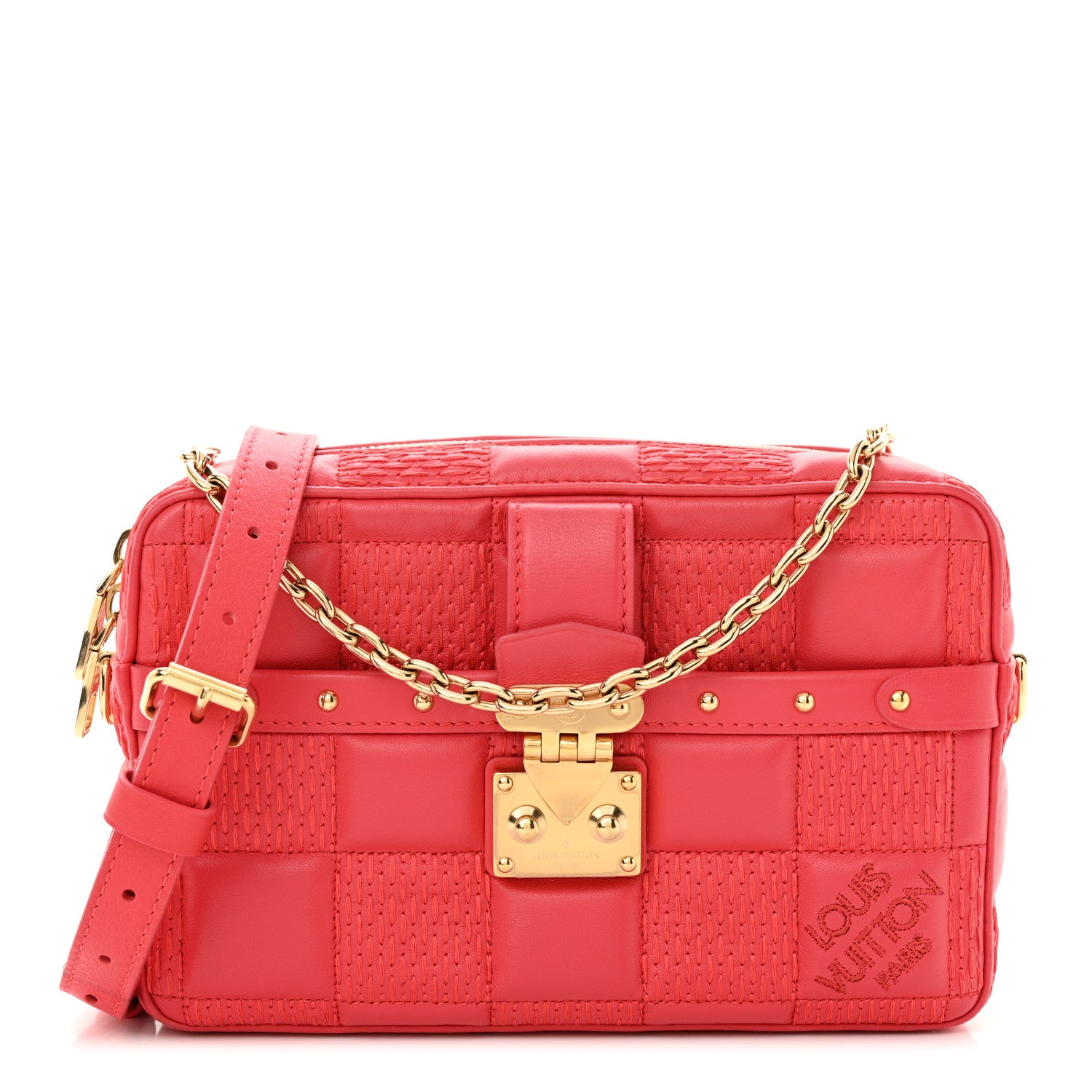 Louis Vuitton Lambskin Damier Quilt Troca PM Rose 1 of 14