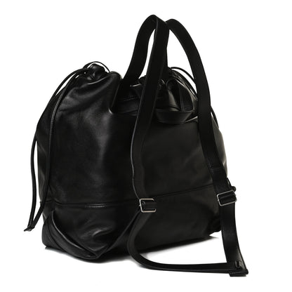 Saint Laurent Lambskin Drawstring Backpack Black 2 of 14