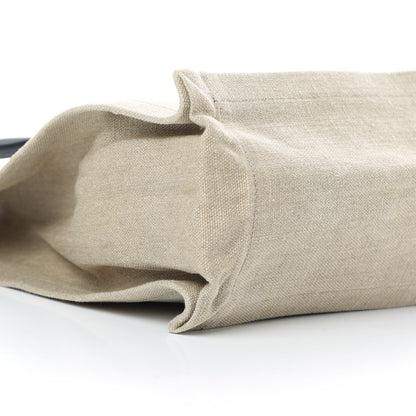 Saint Laurent Linen Calfskin Rive Gauche Tote Optic White 9 of 13