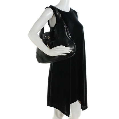 Burberry Calfskin Buckle Hobo Black 2 of 8
