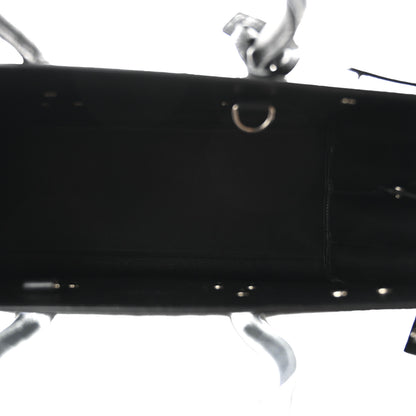 Saint Laurent Calfskin Crocodile Embossed Small Sac de Jour Black 6 of 12