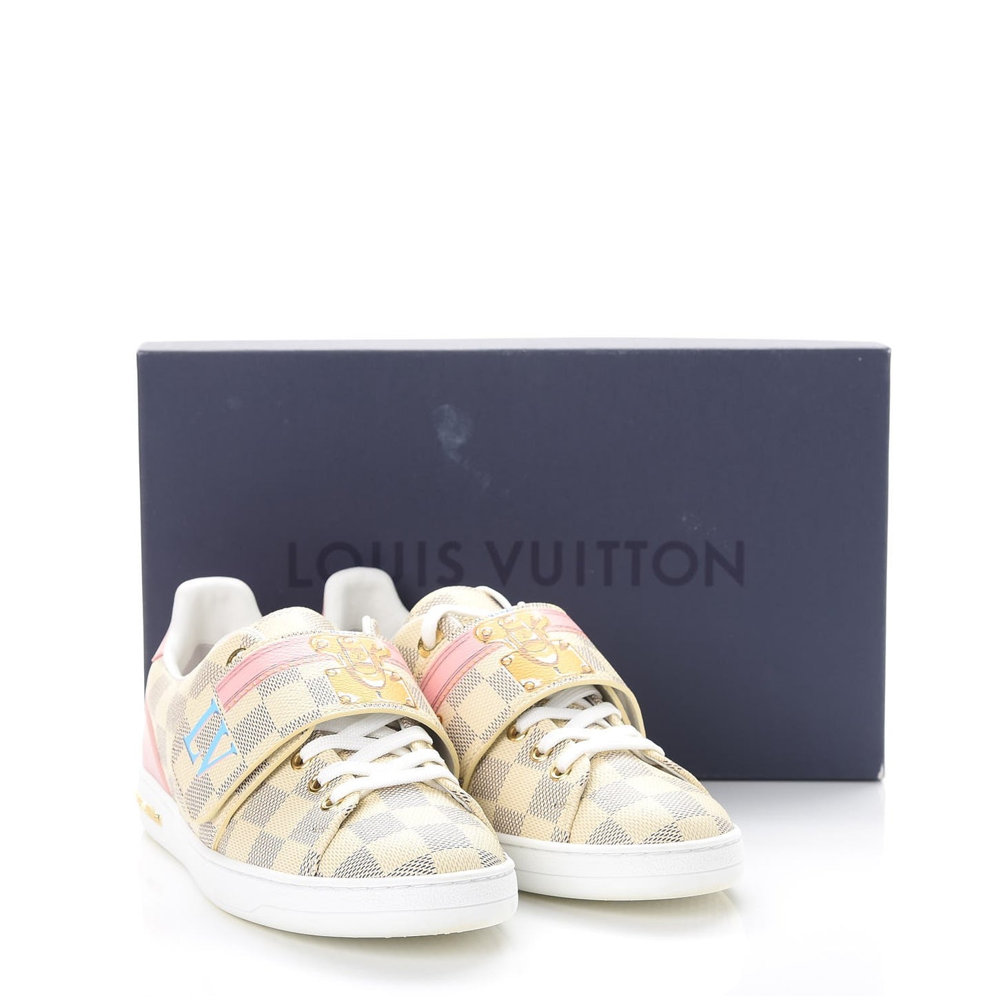 Damier Azur Summer Trunks Frontrow Sneakers 37