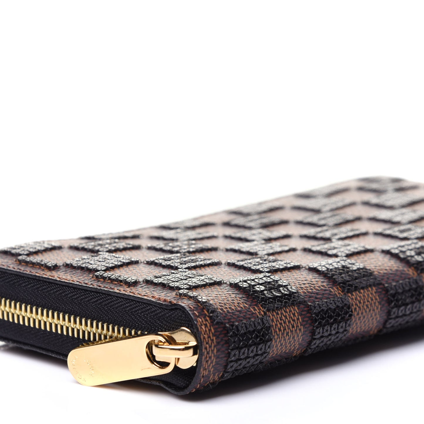 Damier Paillettes Zippy Wallet Black