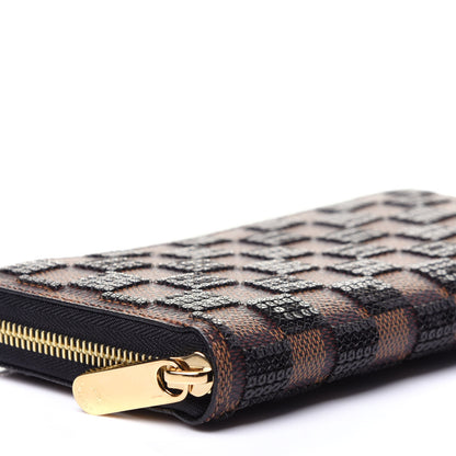Louis Vuitton Damier Paillettes Zippy Wallet Black 7 of 9