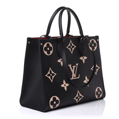 Louis Vuitton Empreinte Monogram Giant Onthego MM Black Beige 3 of 9