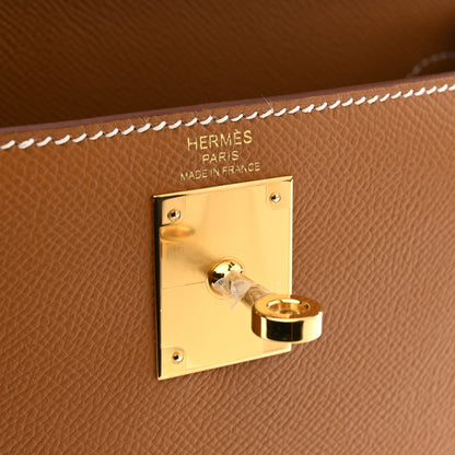 Hermes Epsom Kelly Sellier 28 Gold 5 of 10