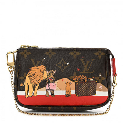 Louis Vuitton Monogram 2018 Christmas Animation Mini Cats Pochette Accessories 1 of 7