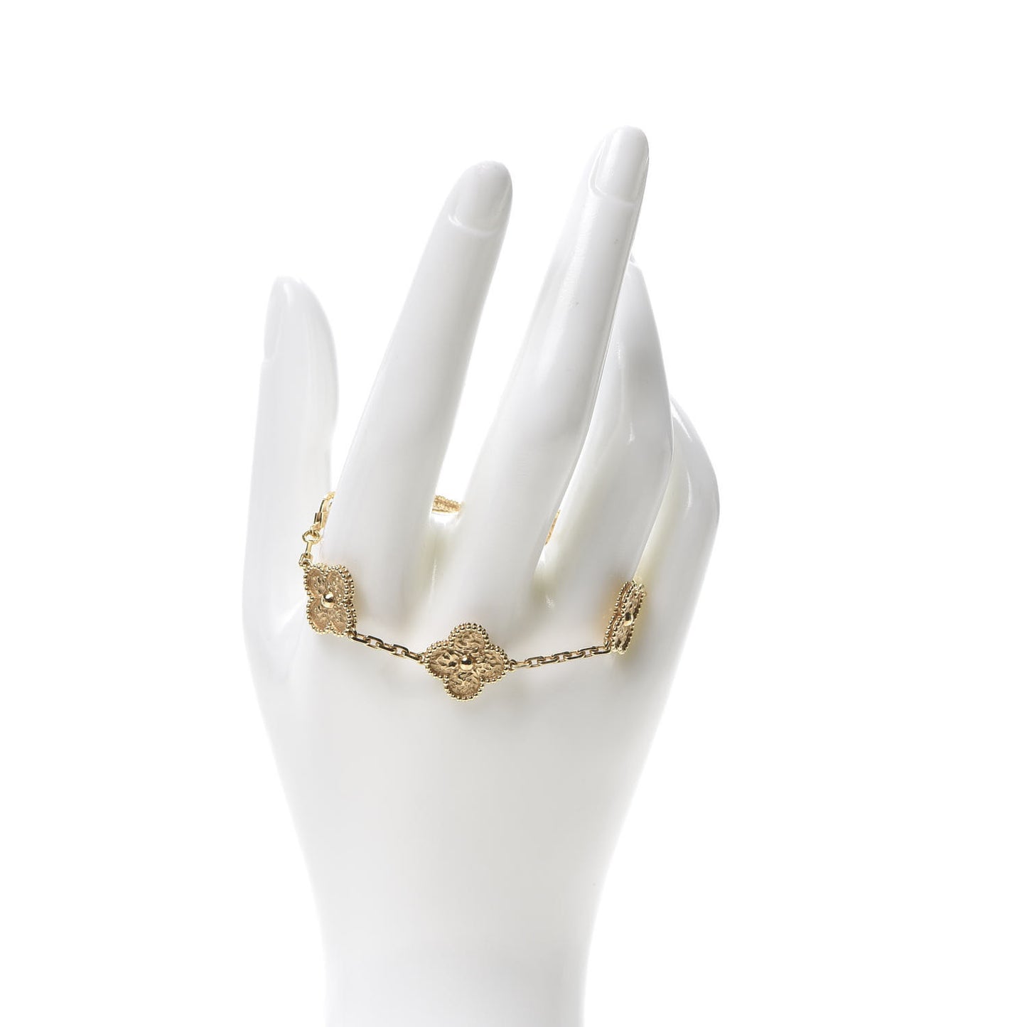 18K Yellow Gold 5 Motifs Vintage Alhambra Bracelet