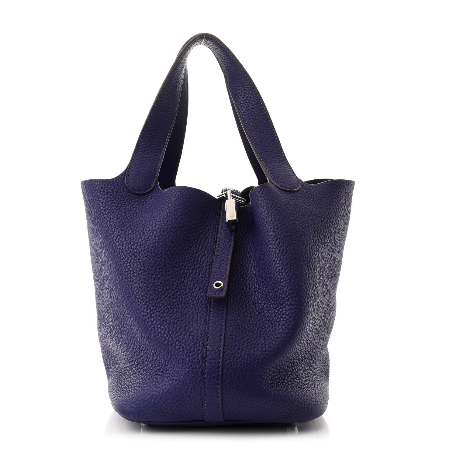 Hermes Taurillon Clemence Picotin Lock 22 MM Iris 1 of 12
