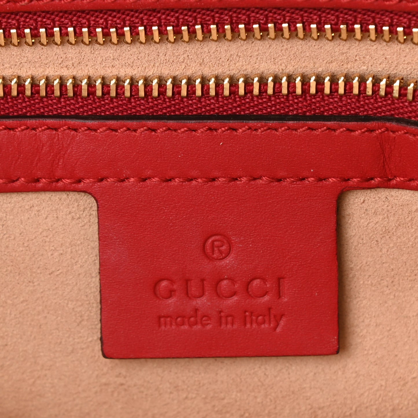 GG Supreme Monogram Heart Embroidered Small Boston Red