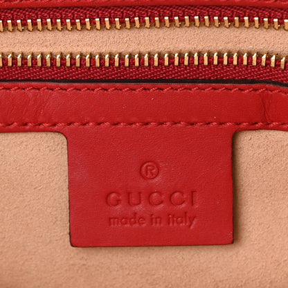 Gucci GG Supreme Monogram Heart Embroidered Small Boston Red 6 of 9