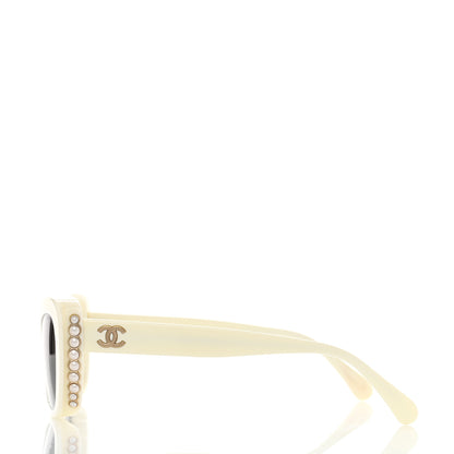 Chanel Acetate Pearl Cat Eye CC Sunglasses 5481-H-A White 3 of 8
