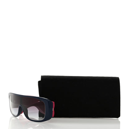 Chanel Acetate Shield Sunglasses 71466-A Blue Pink 8 of 8