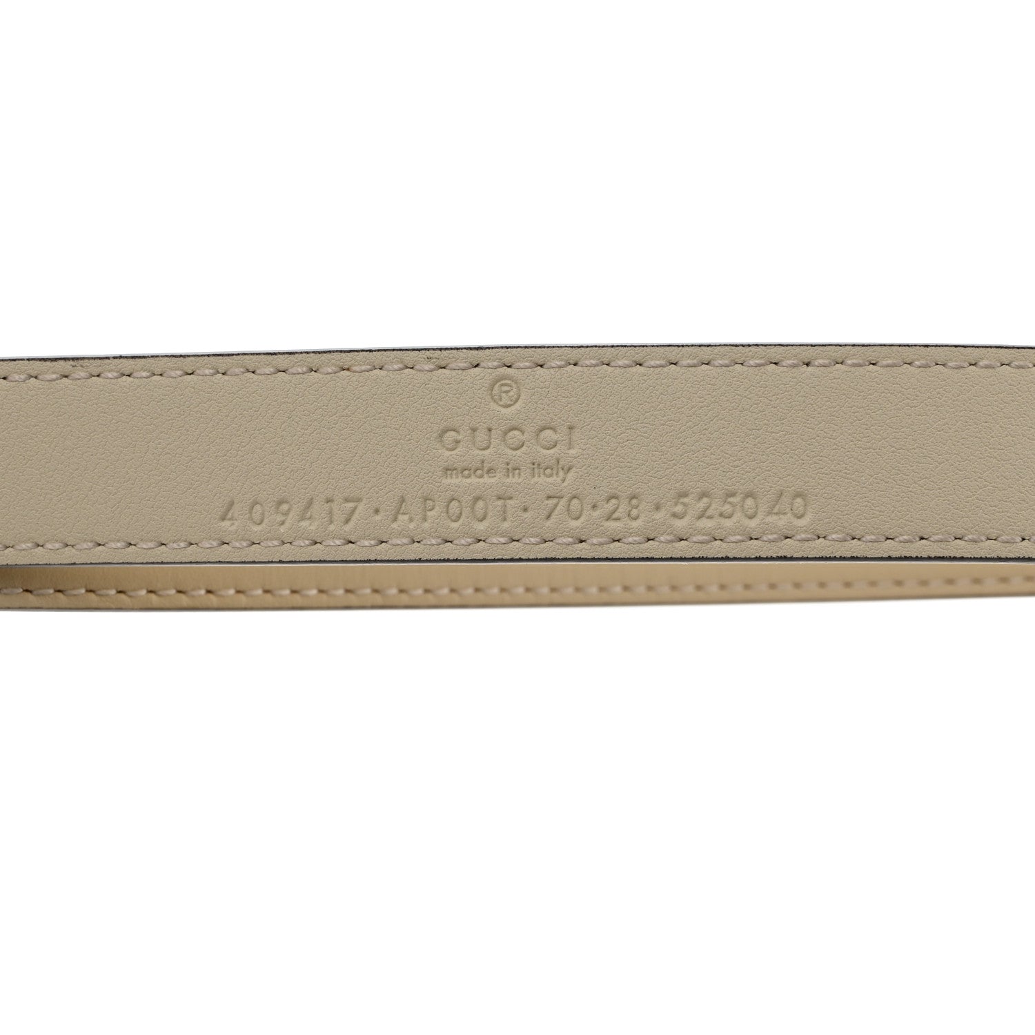 Gucci Calfskin Double G 20mm Belt 70 28 Mystic White 5 of 5