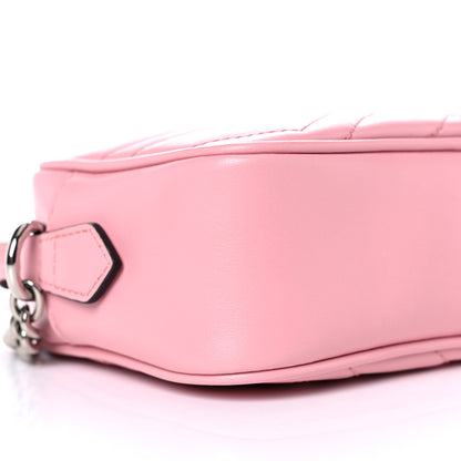 Gucci Calfskin Matelasse Mini GG Marmont Chain Shoulder Bag Wild Rose 7 of 10