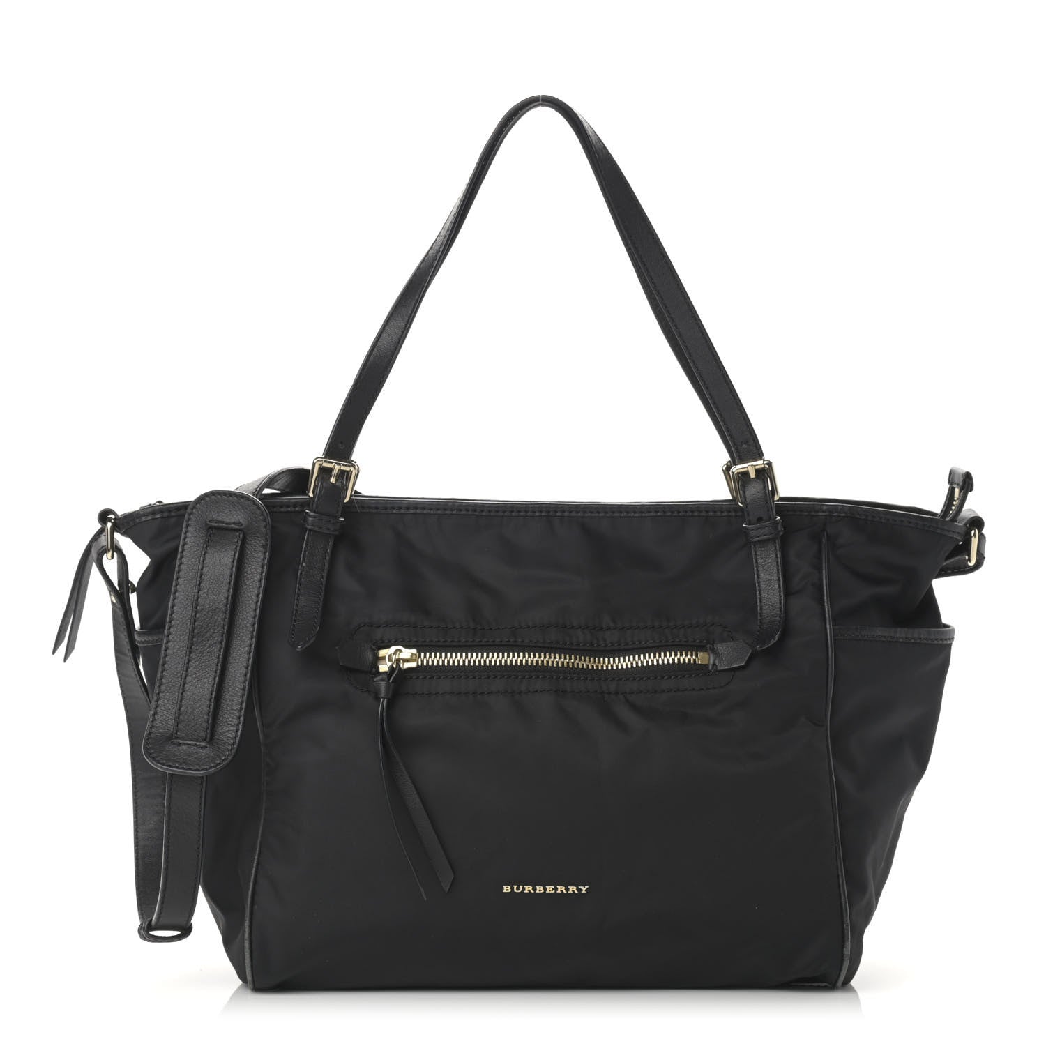Burberry Nylon House Check Diaper Tote Black 1 of 15