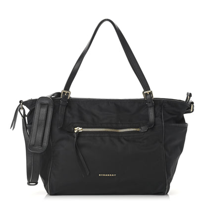 Burberry Nylon House Check Diaper Tote Black 1 of 15