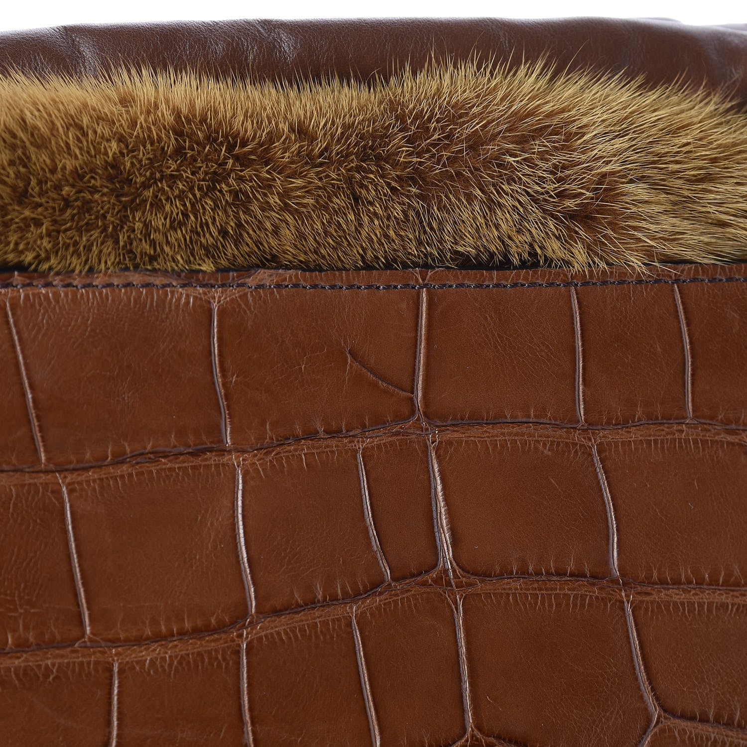 Burberry Alligator Mink Little Crush Bag Brown 9 of 15