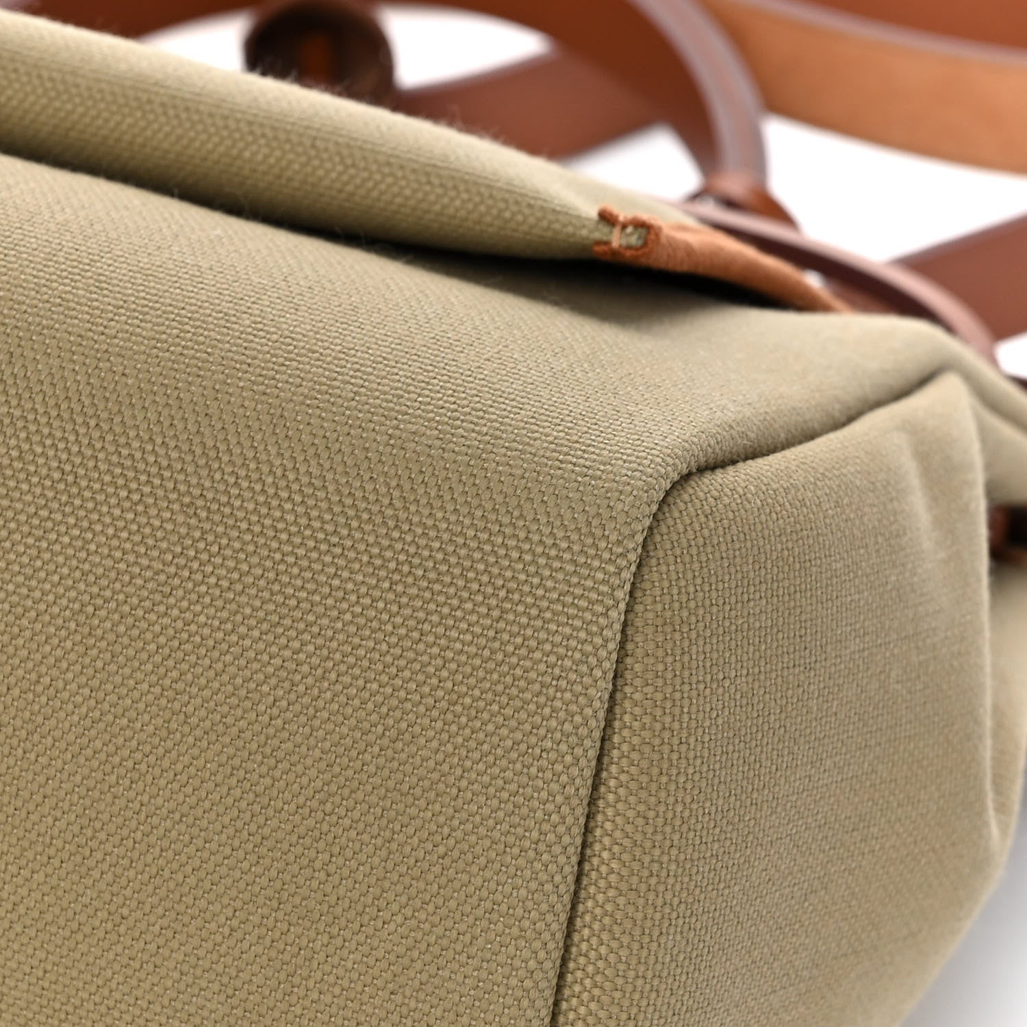 Hermes Military Toile Vache Hunter Herbag Zip Retourne 31 PM Poussiere Fauve 14 of 21